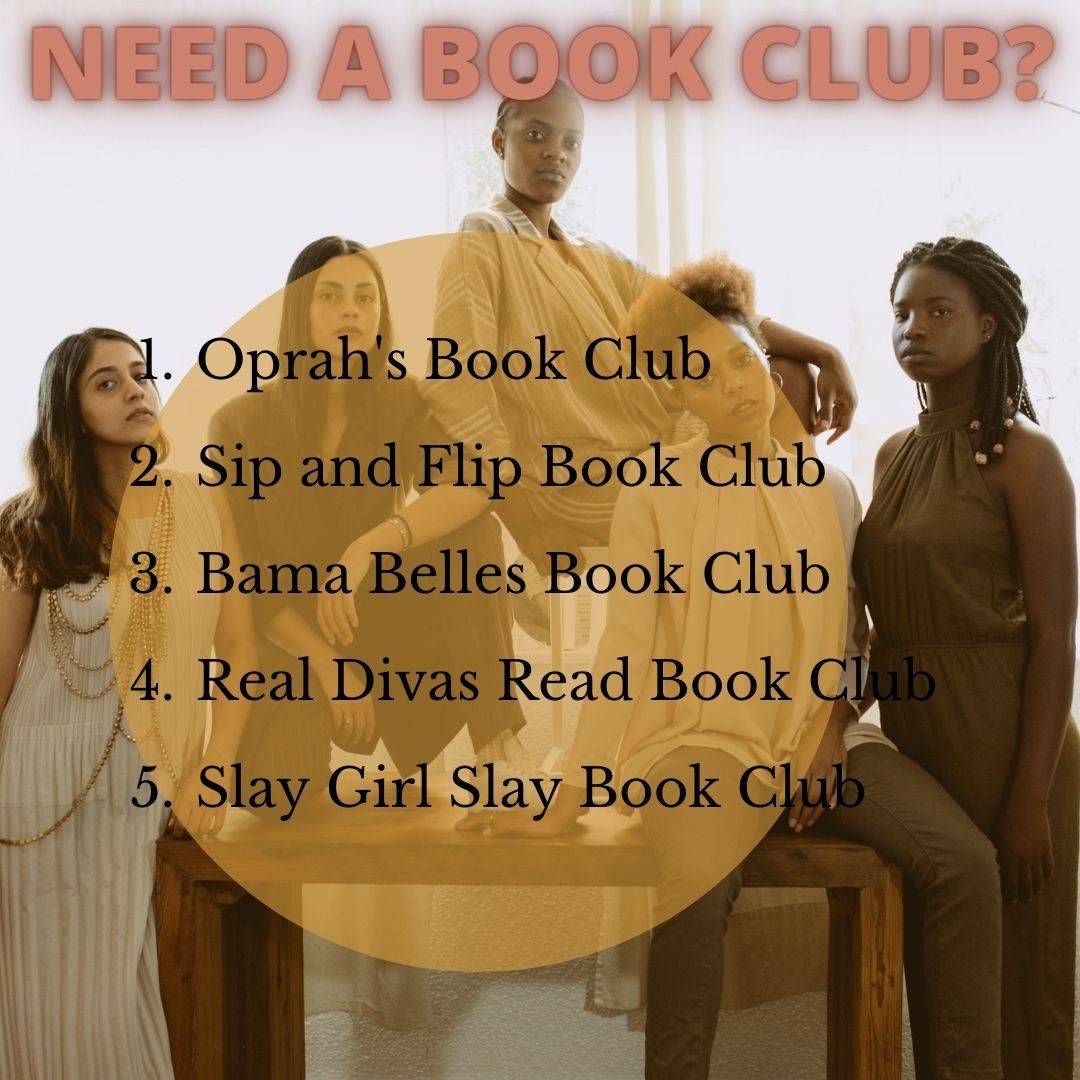 A small list of some book clubs we thought you'd like... Check them out!

#BlackAuthors #BookClub #Reading #Readers #StoryTime #BlackPeopleRead