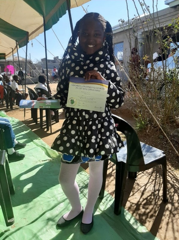 OCC_shoeboxes's tweet photo. This shoebox recipient in Lesotho recently graduated from The Greatest Journey discipleship course. Will you pray for her and the millions of other graduates this year as they grow in their faith? https://t.co/z7WQBwosqm