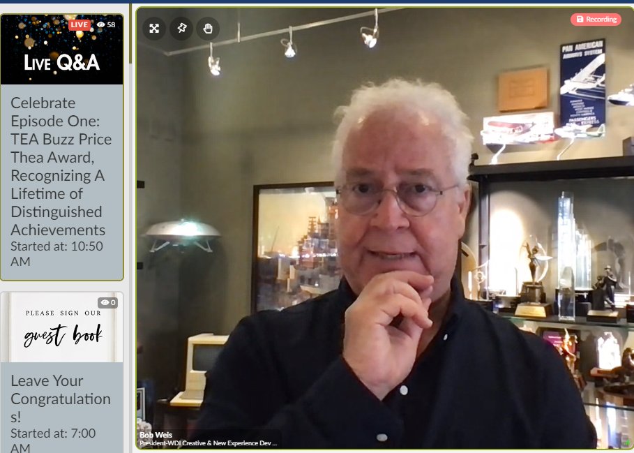 InParkMagazine's tweet photo. "Doing something with your hands, physically, is a huge respite, as in our work life we get more and more virtual." #BobWeis speaks at #TEAtheas Case Studies. He is being honored by @TEA_Connect for lifetime achievement. https://t.co/jzfFze0aqB