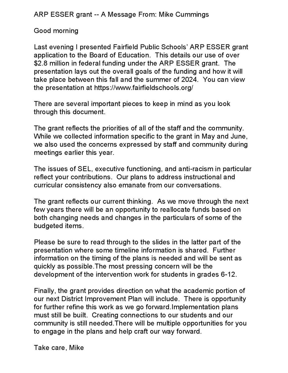 FWHS PTA tweet media