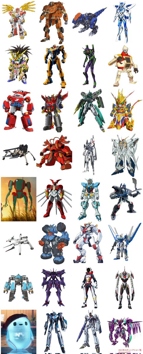 yasnos1173's tweet photo. 2021 mecha anime list
#EARTHGRANNER #OBSOLETE #ZOIDS #BackArrow #PacificRim #evangelion #shinkalionZ #gundam #Godzilla_sp #megaton_musashi #SSSS_DYNAZENON #SIDONIA_anime #getter_a #ShikizakurA #kyokaukai_senki #EUREKA #sakuagan #muvluv #fafner #macross #Transformers #Netflix https://t.co/U1zzpxYgOD