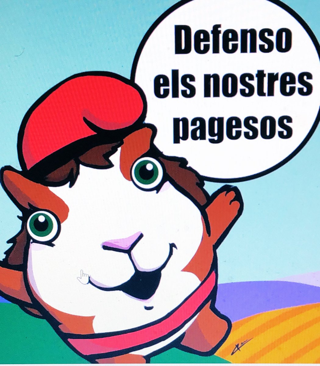 La pagesia necessita el suport de la gent urbana. Carles, una mascota de Cunipic, defensa a les pageses i pagesos del país!