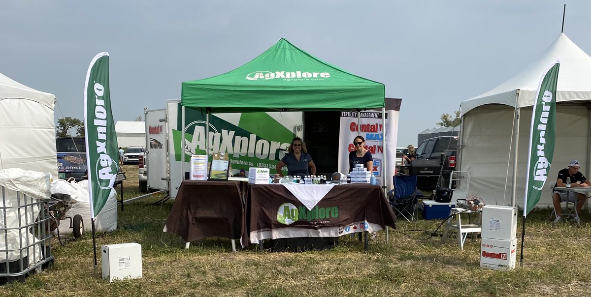 306td1965's tweet photo. The @agxploreca booth is ready to go, we have shishliki on the BBQ and are ready to do a ContaiN demo this afternoon with our mobile Fertilzer treatment unit. https://t.co/Oiyt3XnBzr