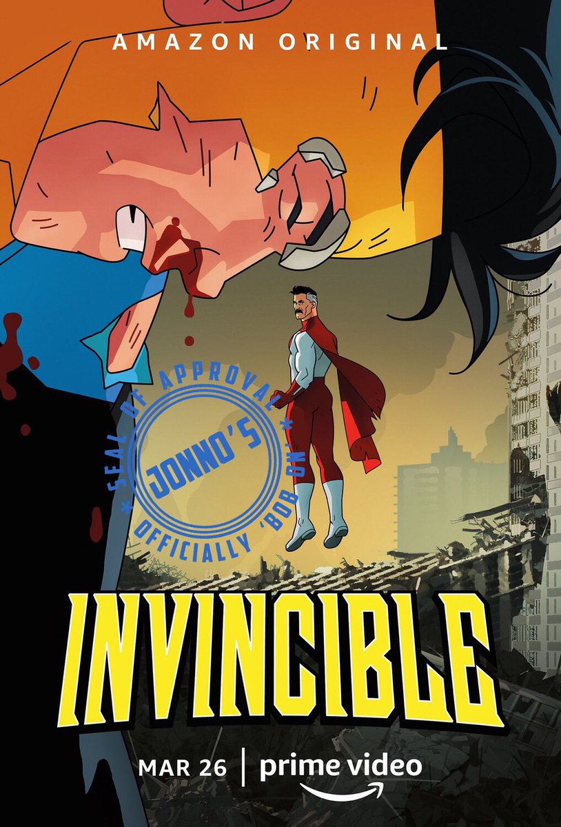 Jonno Recommends - another animation is today’s tip. Old school and perfect animation and great characters with a dark edge #Cartoon #Invincible  #BobOn