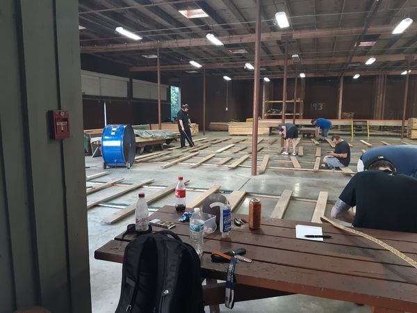 NHLA_Official's tweet photo. It's 100 Board Run day at the Inspector Training School. Anyone remember their first 100 Board Run?  Hang in there....we'll have BBQ dinners and cold iced tea here in just a couple of hours!

#tradeschool #hardwoodlumber #ITSEF #youcandoit https://t.co/zfkDcG8TMB