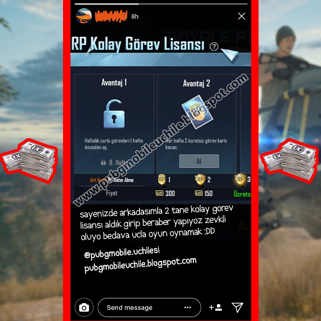 pubgmobilehile's tweet photo. Resimdeki siteye gelerek, siz de bedava UC kazanabilir ve hemen PUBG Mobile oyununun en iyilerinden olabilirsiniz! https://t.co/8drAjZhNAl
