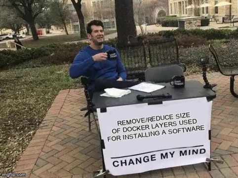 overflow_meme's tweet photo. Remove/Reduce size of docker layers used for installing a software https://t.co/KA2yMQXGDk #dockerbuildkit #dockerlayer #dockerfile #dockerimage #docker https://t.co/B2e8QzHP53