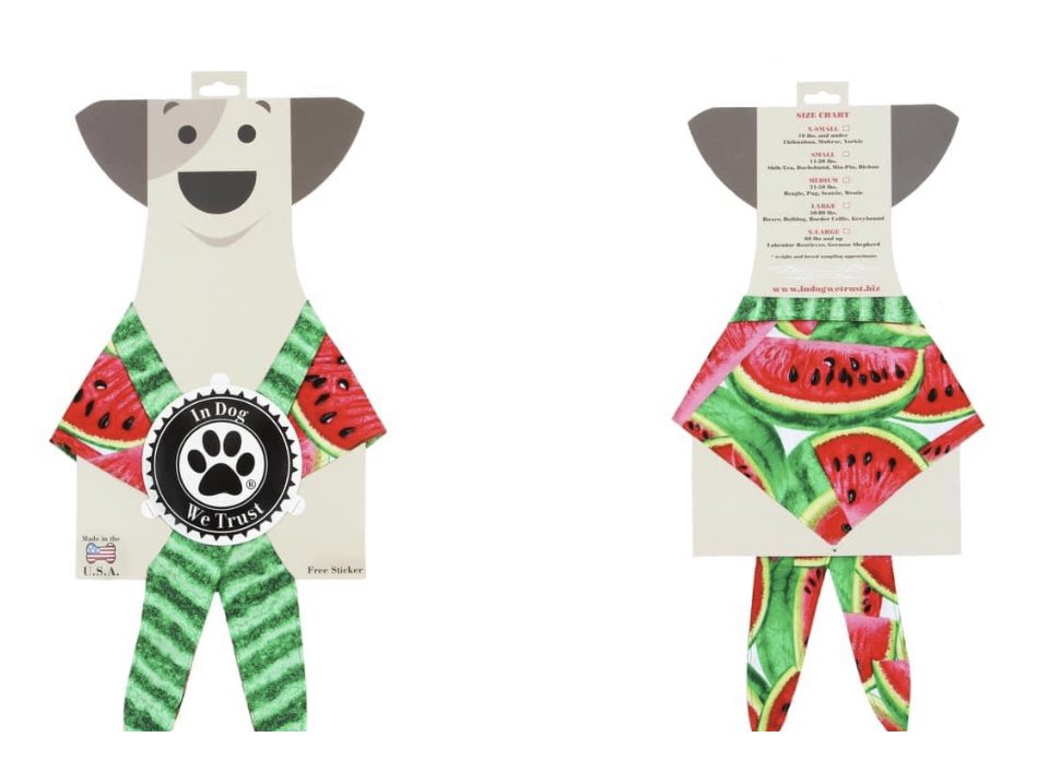 Refreshing watermelon bananas available at barknbag.com