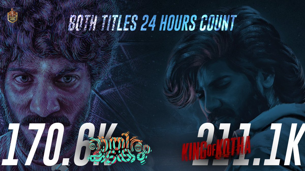 dqsn_hub's tweet photo. '@dulQuer Fans, You guys just LIT 😎. The BiG updates came After long 24hr birthday trend, they stood with us to Next 24HR to trend title tag !! Thank you Fire fighters...🔥

#OthiramKadakam #KingOfKotha
#DulquerSalmaan __🍾 https://t.co/Vh1Np76cC6