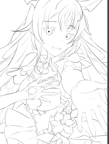 ちゃんと線画かいたwip 