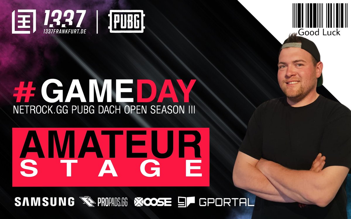 #Gameday 

Heute will es unser #PUBG Team wissen und wird alles geben, um den Absprung zu schaffen!

Geich geht's wieder rund beim <a href="/NetrockGG/">NetrockGG</a> PUBG DACH Open Season 3 Turnier #CHICKENDINNER 

🕕19.00
📺twitch.tv/zuluxxman 

<a href="/1337_Brady/">Kevin Grüll</a> 
<a href="/1337_chrispyro/">chrispyro</a> 
<a href="/salekorum/">Salekorum</a> 
<a href="/kelzyii/">KELZYII</a>