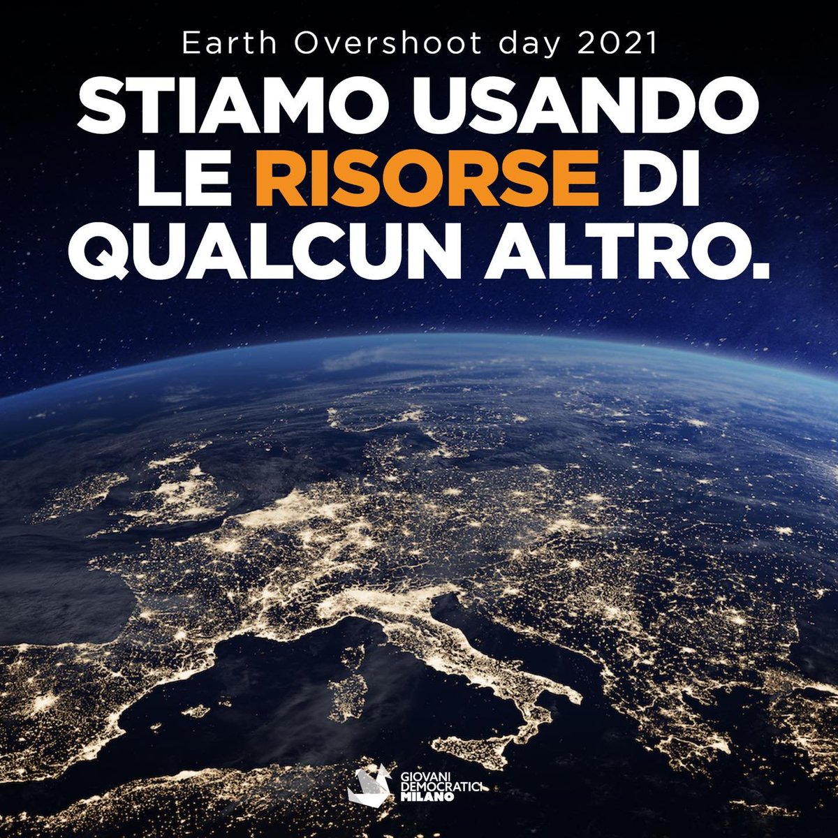 Oggi è l’#EarthOvershootDay.
Nel 1971 questa giornata cadeva il 21 dicembre, in questi 50 anni la situazione è precipitata.
Le risorse della Terra non sono infinite, dobbiamo lavorare tutti, anche nel nostro piccolo, per cambiare direzione di marcia prima che sia troppo tardi.