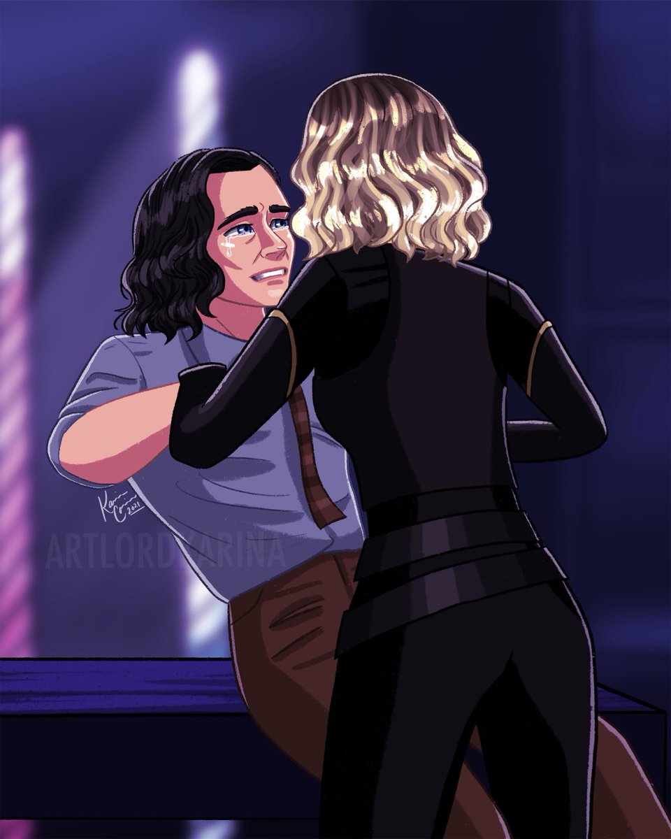 artlordkarina's tweet photo. “Why aren’t we seeing this the same way?”
“Because you can’t trust, and I can’t be trusted.”
More Sylki art. I have some fluffy stuff in the works, but for now, here’s another scene/gesture study from #Loki 
#Sylki #sylkisupport #sylvie #lokiseries #lovedagger @sophiadimartino https://t.co/1KuoUbURTu