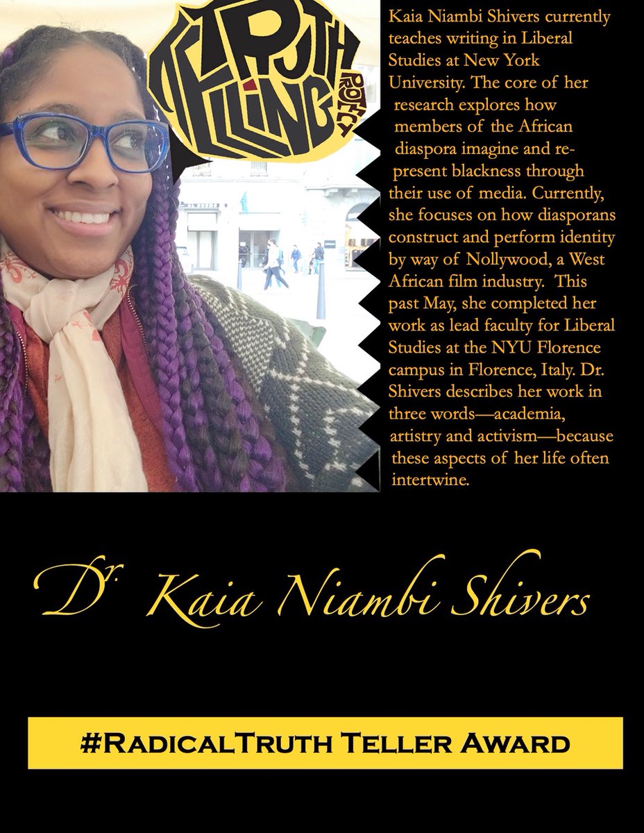 ForReparations's tweet photo. The Truth Telling Project is honoring Dr. Shivers as our radical truth-teller for the month of August. Join us to meet Dr. Shivers and learn more about her amazing work and activism Thursday, August 5th at 7 pm EST. Register here https://t.co/XIMs5uEOiJ. We hope to see you there! https://t.co/yJX1a2JekP
