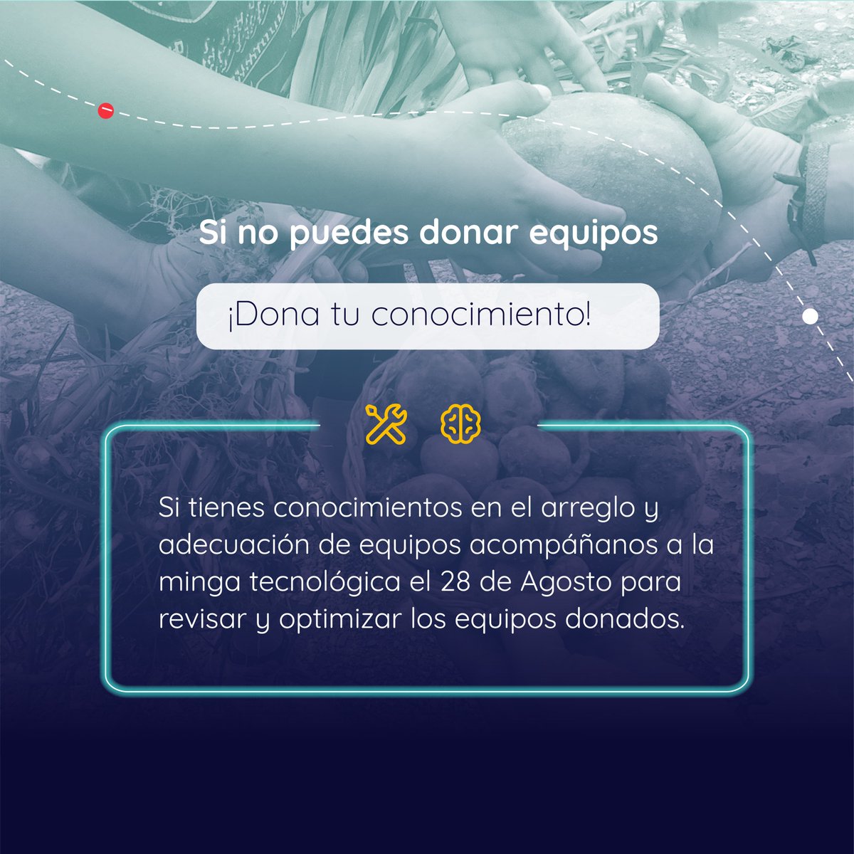 Empezamos esta campaña de Comunativa en conjunto con Posgrados en Diseño La Casa de la Cultura San José y la comunidad de San José. Los sitios de acopio serán la Casa de la Cultura de San José y la comunidad Huertas urbanas 

¡Apoyanos con RT!

#DonaTIC #manizales #educaciondigna