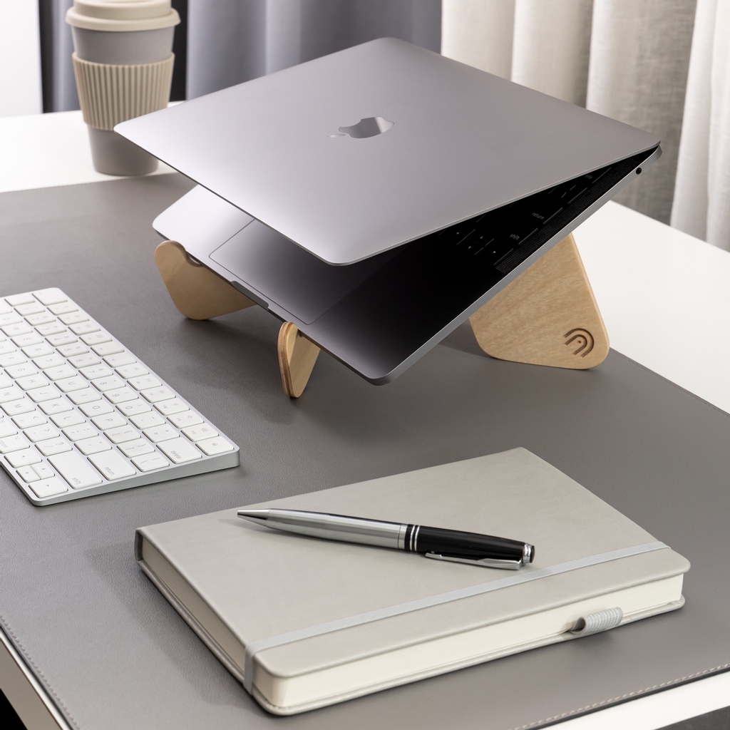 Friday Work station! ✨
Keeping it stylish and subtle with Dotgrid Desk accessories on it! 😌

- Pearl Grey Desk mat
- Birch Wood Laptop &amp; Tablet Stand 
- A5 Dot Grid Journal - Grey 

#dotgrid #dotgridco #deskmat#iphone12promax  #worksetup #deskspace #desksetup 
#macbook#tgif
