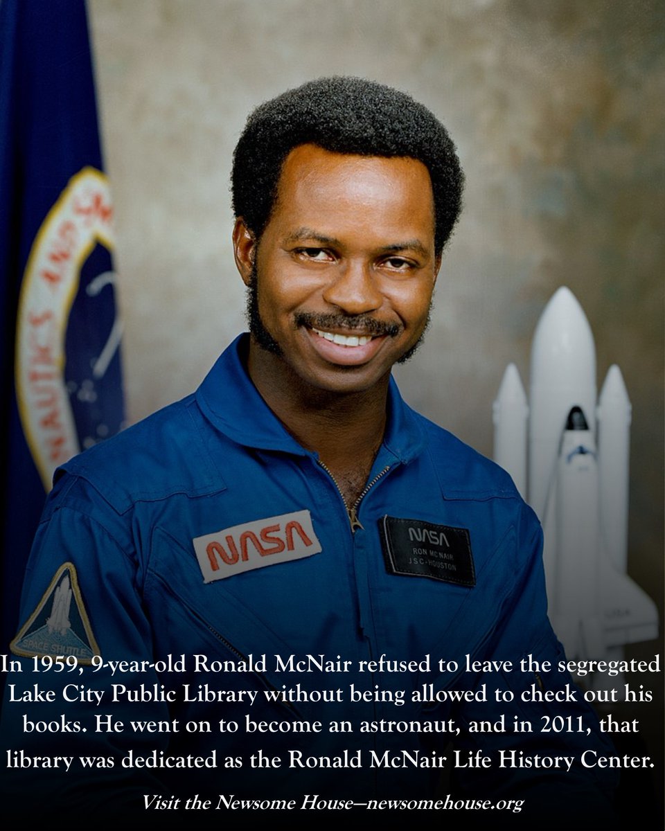 NewsomeHouse's tweet photo. Black Fact of the Day! #RonaldMcNair #Astronaut #NewsomeHouse #NNVA https://t.co/7KgpnX5An7
