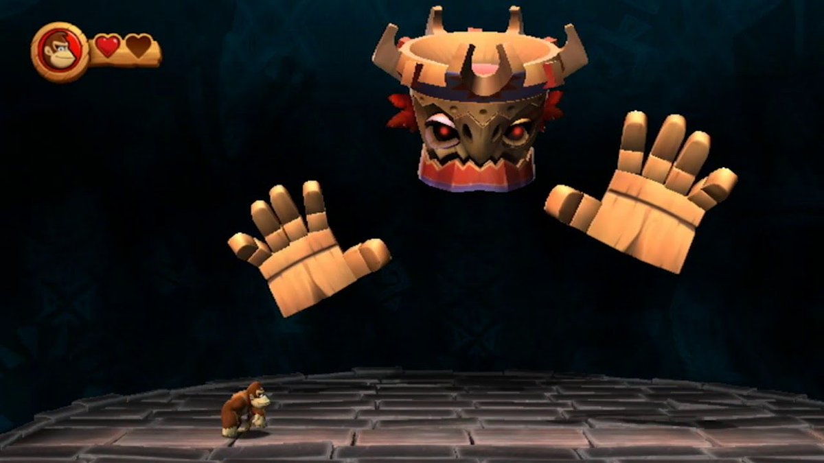 TheNCSmaster's tweet photo. Nintendo rule of thumb:

When you can’t think of a boss design, go with old faithful,

A head with two hands https://t.co/FV2b4MgcpM