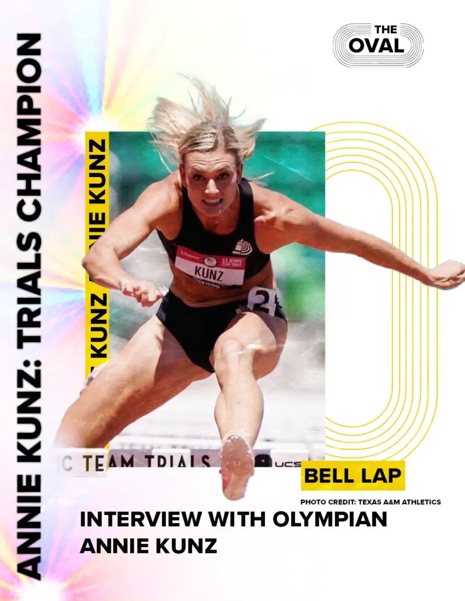 TheOvalMagazine's tweet photo. Before she was an Olympian heptathlete, @Annie_Kunz was a star for @AggieSoccer. That athleticism contributed to a breakthrough performance at the Olympic Trials. Read an interview with the #BellLap standout in our July edition!
Graphic: @ian_pierson13
Photo credit: @aggietfxc https://t.co/yOC6EgoCu0