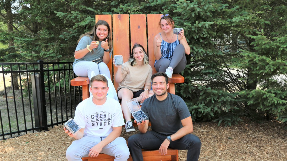 GentexCorp's tweet photo. It’s National Intern Day! Gentex has its largest class of summer #interns this year. Last week, they took a break from working on their summer projects to explore #westmichigan. They stopped at Bowerman #Blueberries in #Holland to pick blueberries. #gentex #NationalInternDay https://t.co/HicR4edVhx