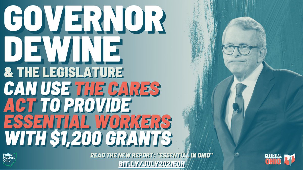 PolicyMattersOH's tweet photo. Essential workers kept us safe during the COVID pandemic. Ohio policymakers should follow the lead of 6 states that used CARES Act money to provide $1,200 grants to frontline essential workers. #EssentialOh #AlwaysEssential
https://t.co/Oa1vPJeShO https://t.co/QKnR6XDnrK