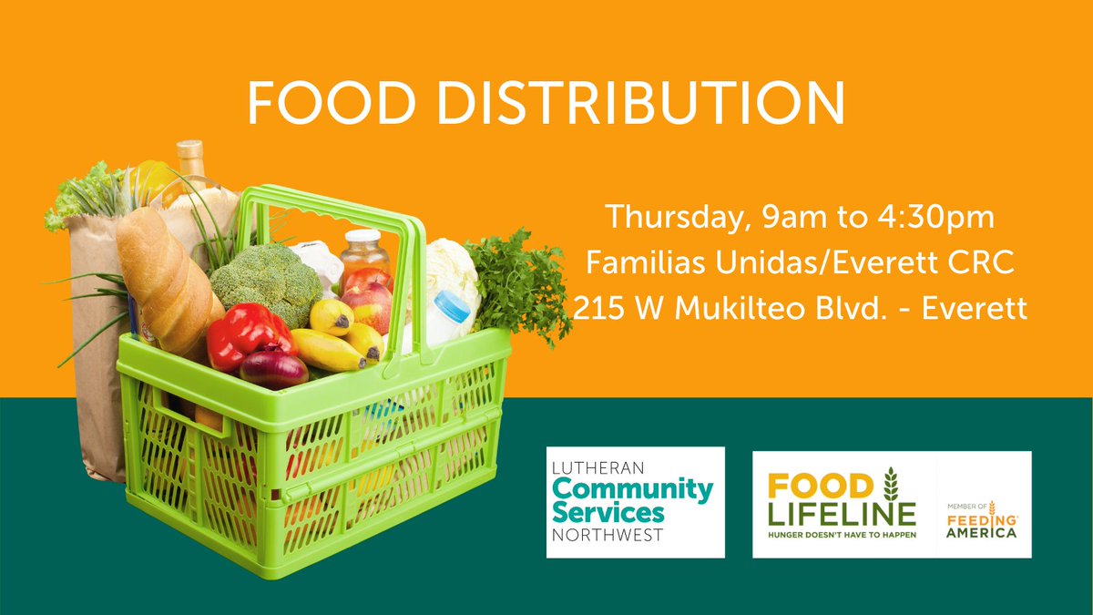 Our Familias Unidas team in #Everett is also doing a food distribution today! #snoco #HealthJusticeHope