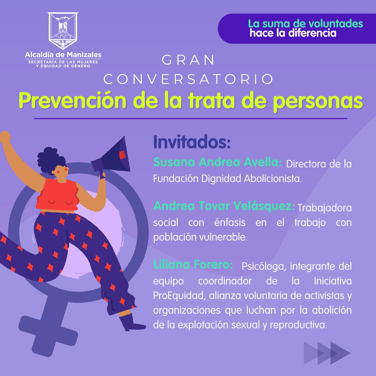 crmenores's tweet photo. Asiste a este gran conversatorio de la PREVENCION DE TRATA DE PERSONAS. Día mundial de la trata de personas
#AlcaldíadeManizales
#SecretaríaDeGobierno
#CentroDeRecepciónDeMenores
#ProgramaTrataDePersonas https://t.co/YFgIqtfJef