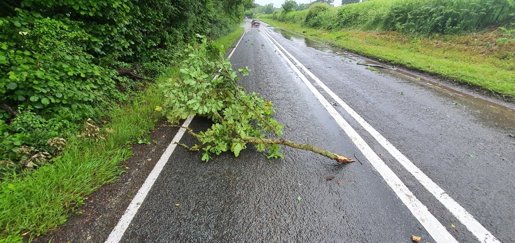 45 - 60 mph winds forecast across the county - from 6am, Fri 30 July, easing mid afternoon, according to Met Office Yellow weather warning. With trees in full leaf, tree damage is likely. @hantshighways  will be ready to deal with clearing fallen branches or trees.
