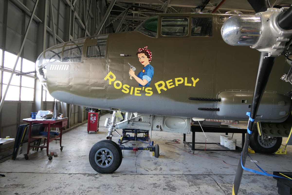 MuskegonAirport's tweet photo. World War Two B-25 Mitchell Bomber to Visit Muskegon County Airport
Rosie’s Reply is coming Saturday August 21, 2021 https://t.co/sOurqix2OV