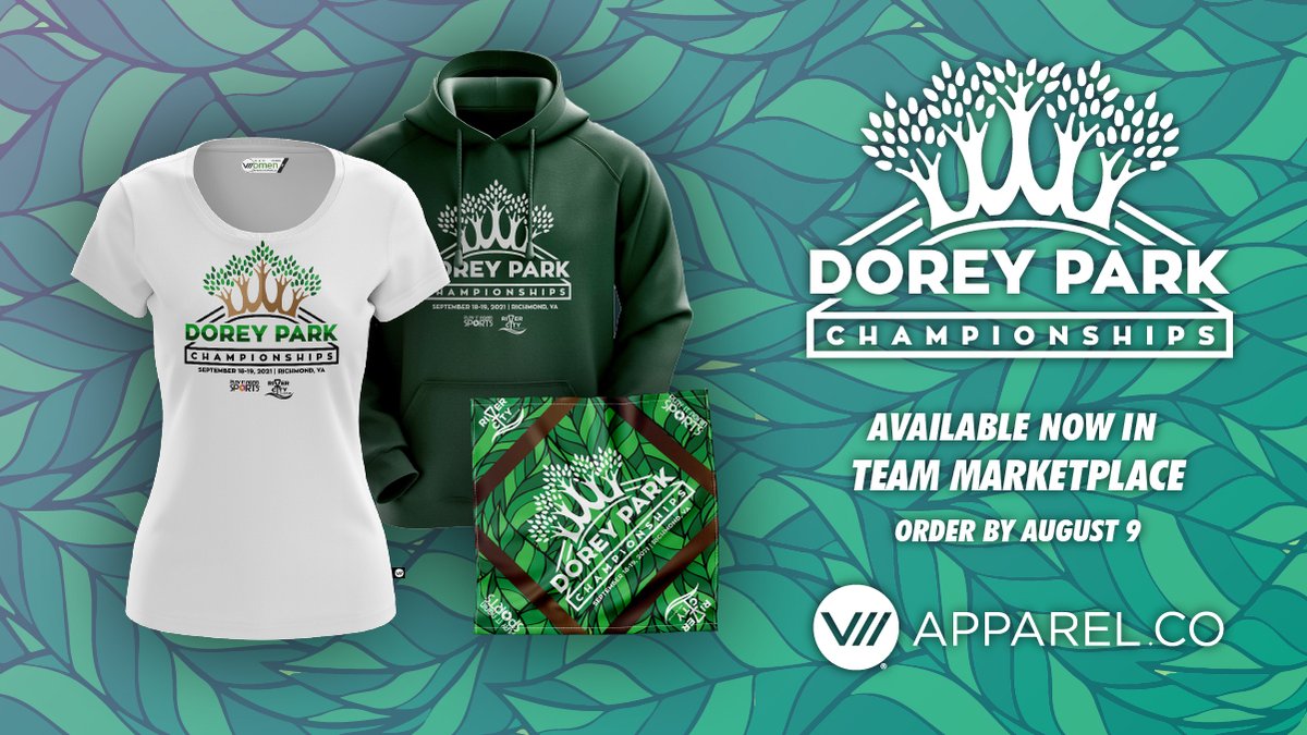 Our Team Marketplace for Dorey Park Championships hosted by @Rivercitydisc is live! Hoodies, recycled tees, and jerseys available to order before August 9 to rep at the event #throwitthursday #PDGA #discgolf #RVA