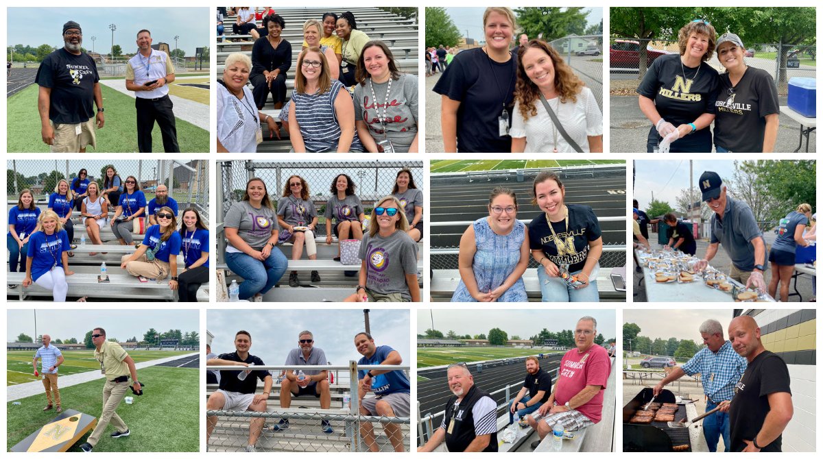 NobSchools's tweet photo. Thanks @FirstMerchants for sponsoring a staff back to school lunch today! On top of getting ready for students, our HR/Facilities/Food Services teams hosted the cookout + games for hundreds of employees. We can't wait for the great school year ahead! #togetherwecan https://t.co/aNy7d54OfV