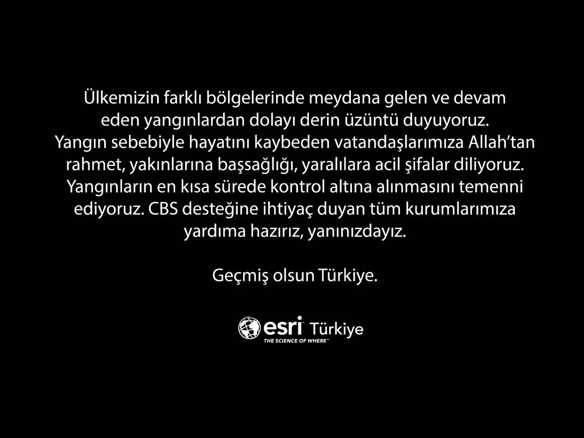 Geçmiş olsun Türkiye.