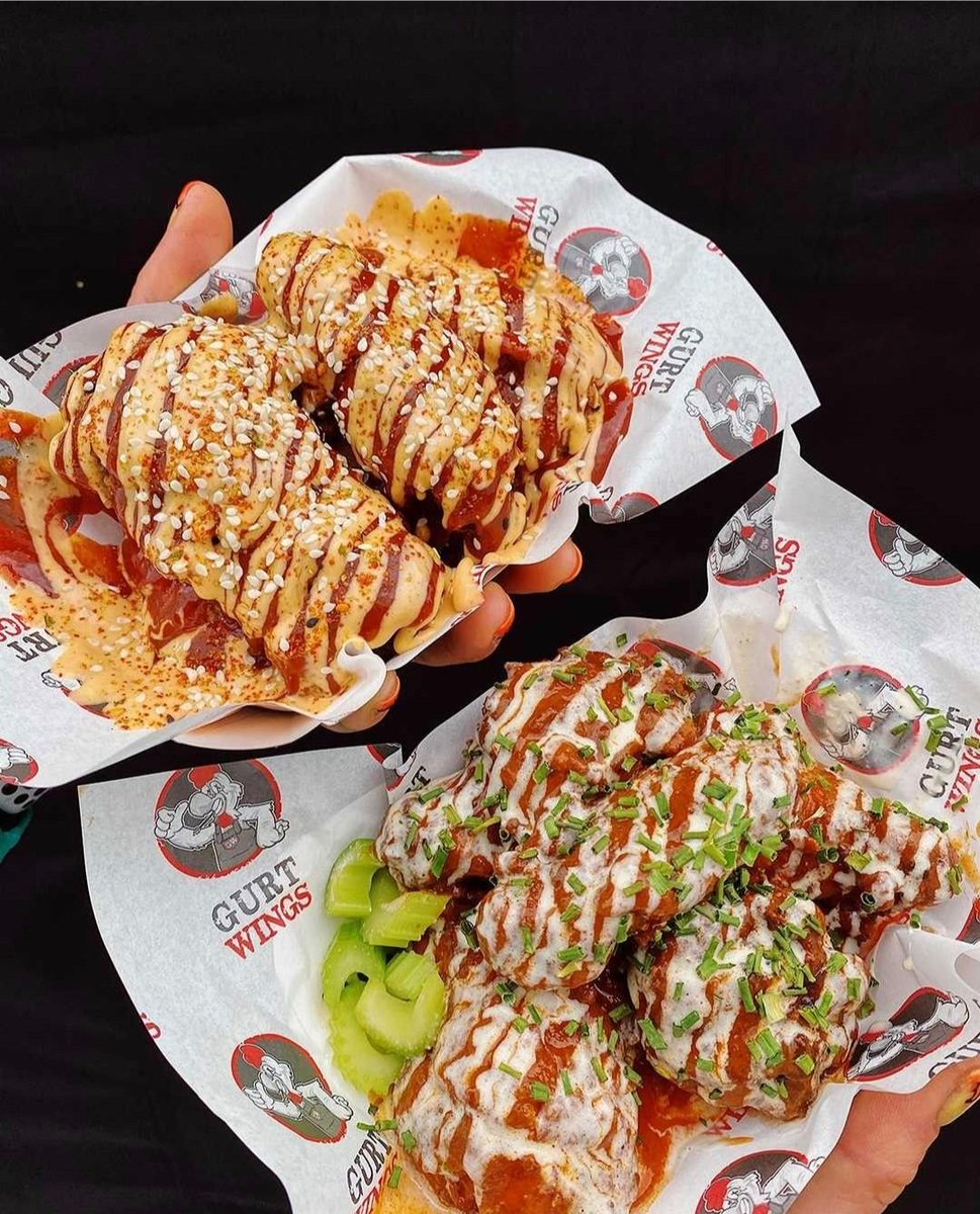 GurtWings's tweet photo. HAPPY NATIONAL CHICKEN WING DAY! We had forgotten with our heads still floating around in the clouds after our wins at @wingfestuk this weekend😊🍗 here's a picture of our Buffalo and Blue Cheese Wings and our Lost in Translation Wild Wings! https://t.co/XexvqBT0X0