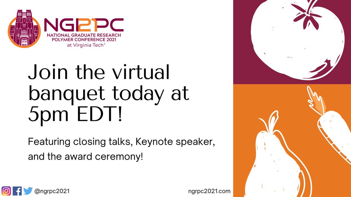 ngrpc2021's tweet image. Don’t forget to tune in to our virtual banquet and enjoy you virtual toast meal with NGRPC2021 at 5pm EDT! 

#ngrpc2021