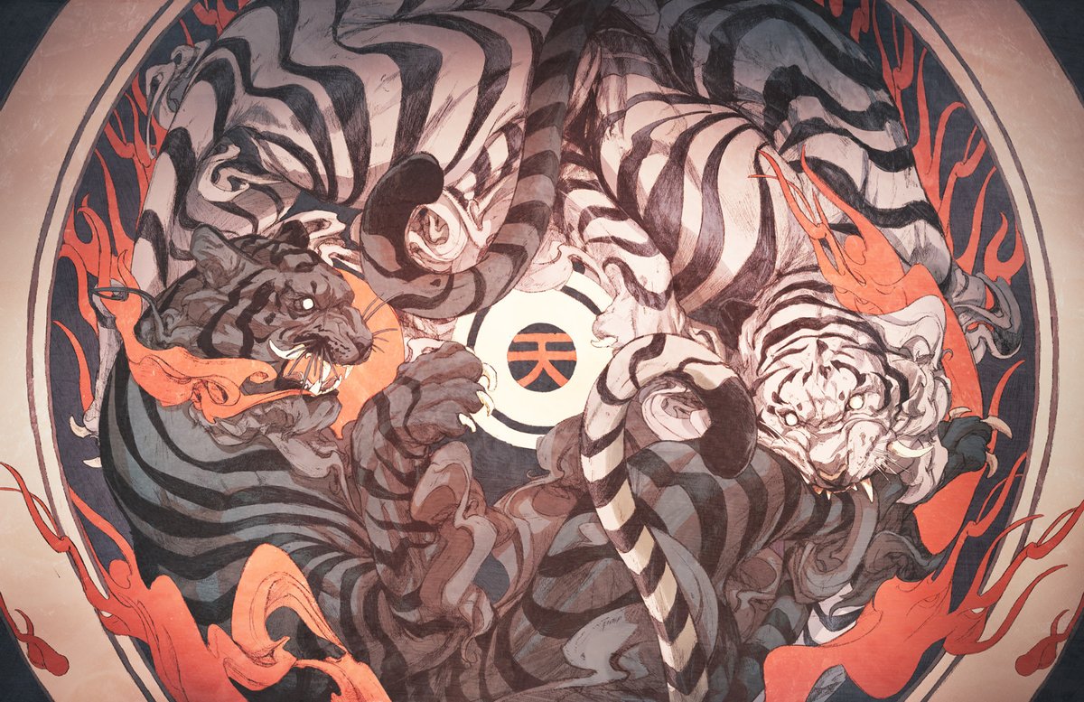 「I always did like drawing tigers #WorldT」|Chun Loのイラスト