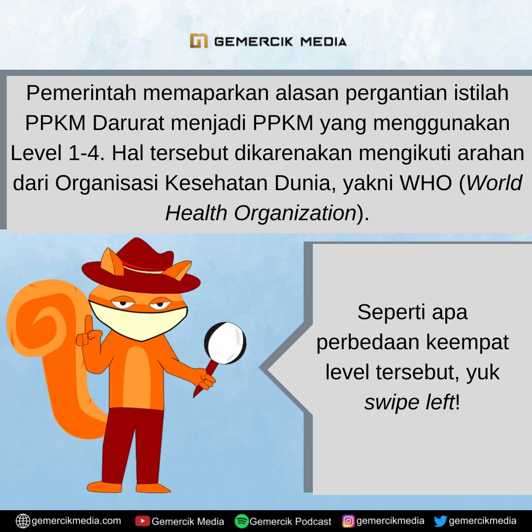 gemercikmedia's tweet photo. #gubukgrafis #infografis #infomenarik #informasi #desainvisual #ppkm #ppkmdarurat #ppkmberlevel #covid19 #kebijakanpemerintah https://t.co/qSrushwGjG