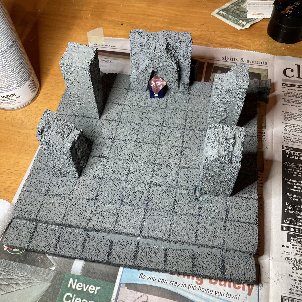 HOW_I_RUN_IT's tweet photo. Building some crude disposable terrain for a big final fight for #DnD on Saturday, which means there is a 99.9% chance they won’t get that far. 😂 #DIYDnD #DIYTerrain https://t.co/l1rVr4K4Dq