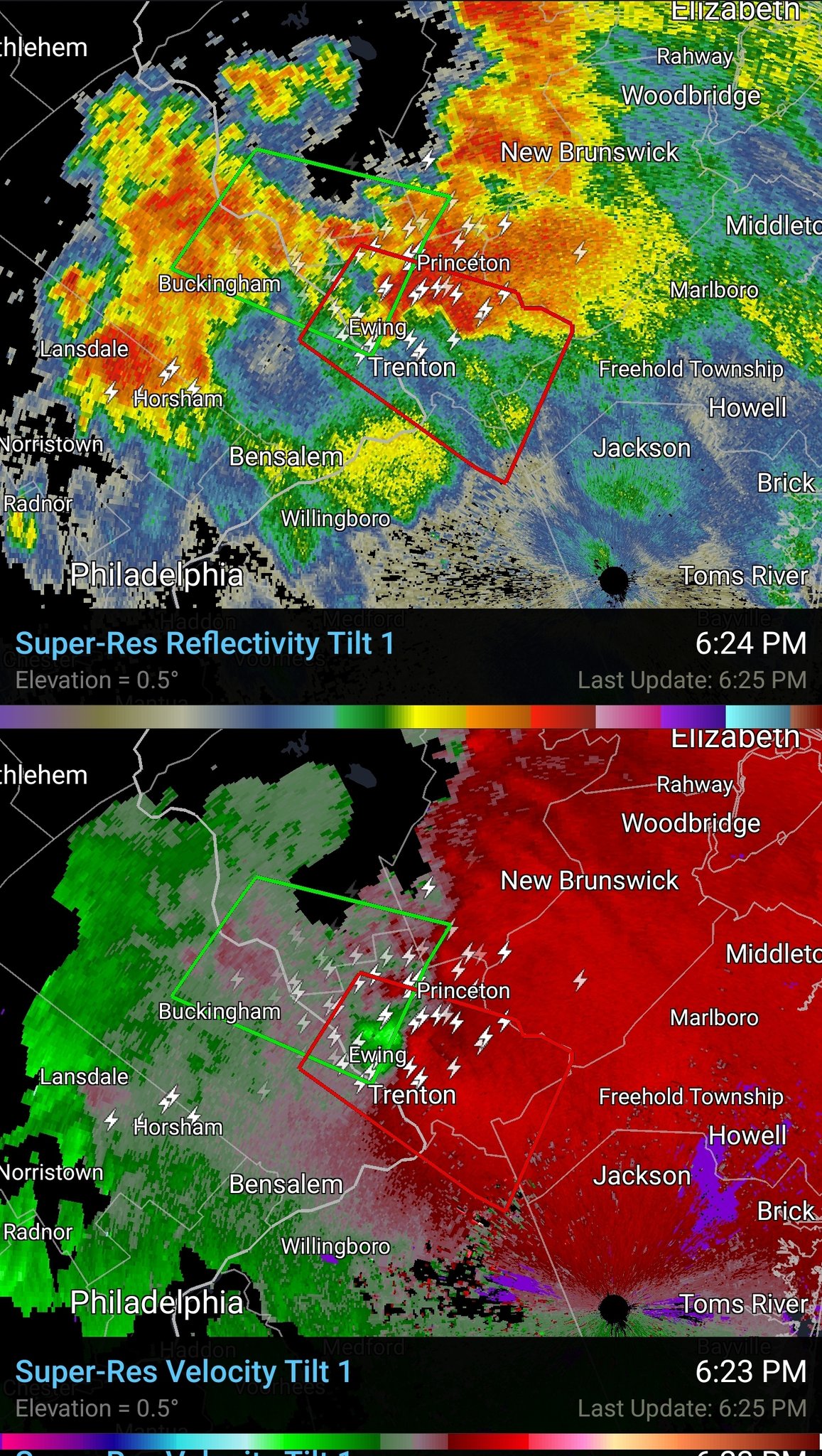 Weather NJ on Twitter "The Trenton tornadowarned area is very legit