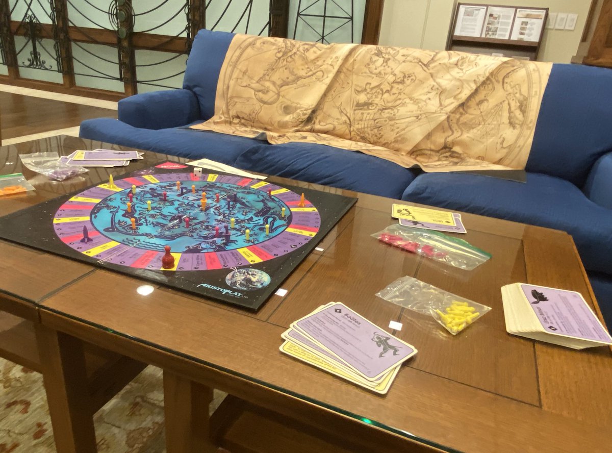 PalmeriJoAnn's tweet image. In the #HistSci Collections, we’re partial to the game Constellation Station ✨ It was on display earlier this week during a visit by educators from the Stellar program @NASA’s Oklahoma Space Grant Consortium bit.ly/378QWBY #games