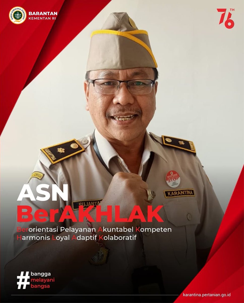 KarantinaBali's tweet photo. Pimpinan &amp; ASN @KarantinaDPSR siap menerapkan core values ASN dgn BerAKHLAK. Kami Bangga Melayani Bangsa
@Barantan_RI
@teruna_negara @kemenpanrb  @kementan #ASNBarantansiap #banggamelayanibangsa #transformasiASN
#KarantinaPertanianDenpasar https://t.co/YApUxwIIku