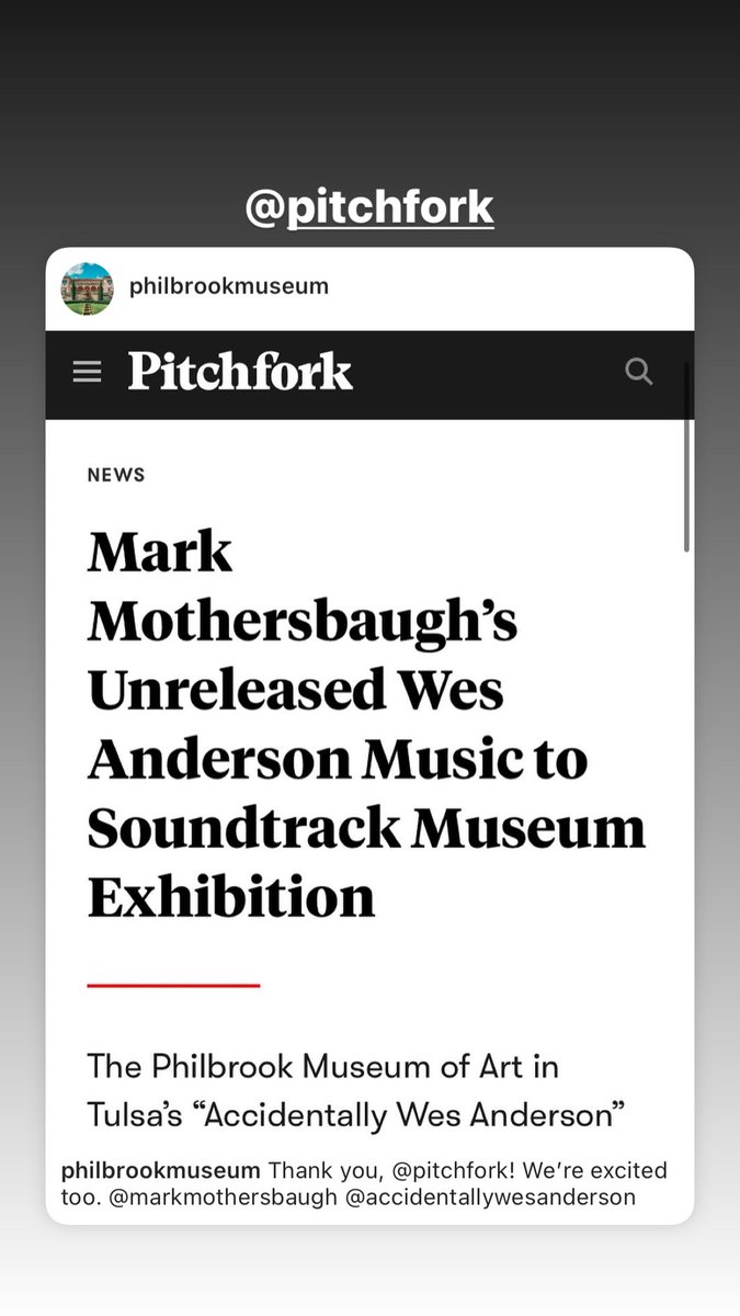 Exclusive music playing in the galleries at <a href="/Philbrook/">Philbrook Museum of Art</a> Opens 9/17/2021. <a href="/AccidentallyWA/">AccidentallyWesAnderson</a>