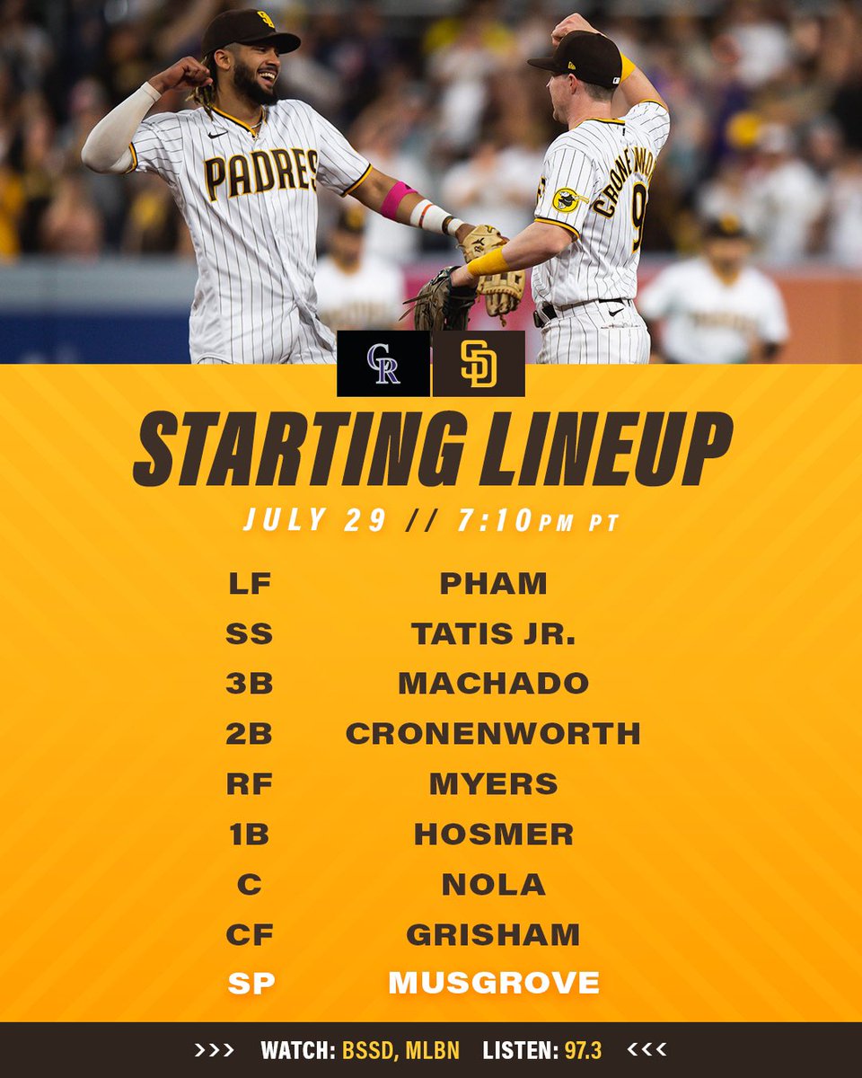 Padres's tweet photo. First of four vs. Colorado.

#HungryForMore https://t.co/2Gsu5chxbl