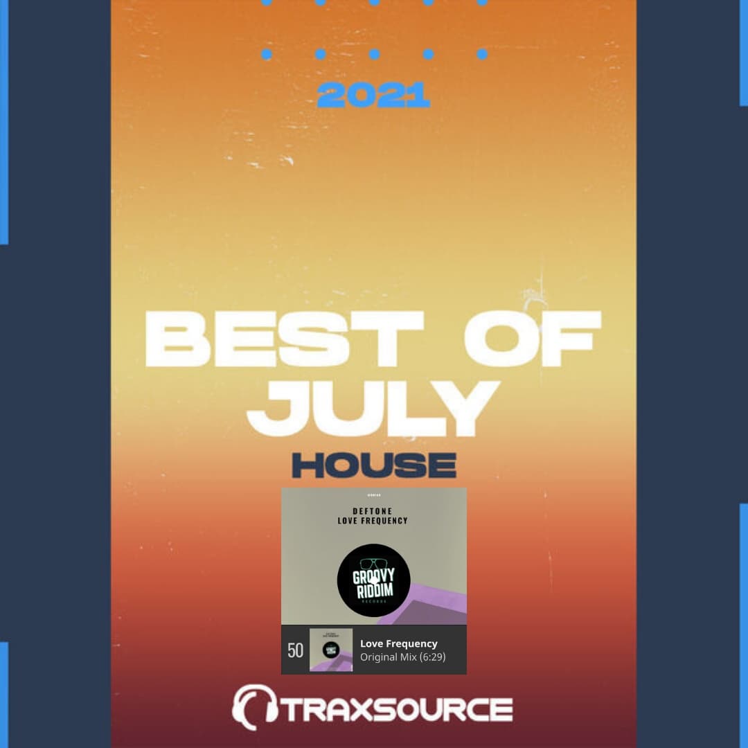 groovy_riddim's tweet photo. 🎳💥'Love Frequency' by #Deftone has been included in the 'Best of July 2021: House' @traxsource's chart! [#50]

📄Full chart here: https://t.co/PAXQwIEOd5 https://t.co/H7e0tg6IMz