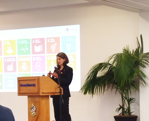 Barbara Nebel talks about sustainability as the guiding lights for businesses at the Sustainable Lighting Symposium in Auckland. "The #SDGs as our North Stars to show us where to go and lighthouses to warn us of danger."