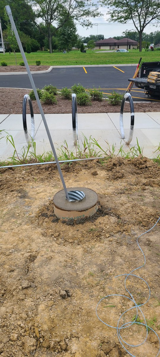 Another flagpole base is poured!  Once the concrete dries, the pole will go up.  Can't wait to show it to you.  #ToledoFlags