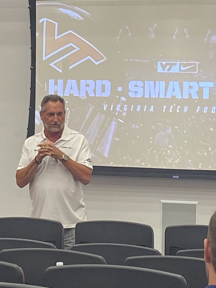 Thank you to ⁦@coachfostervt⁩ for helping on-board our new employees. #ThisIsHome! #OneTeam #Hokies! #WhatWeStandFor.