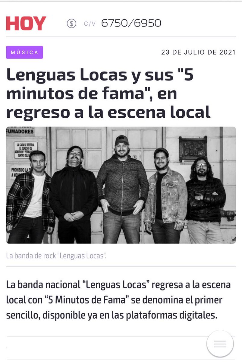 LenguasLocasPy's tweet photo. Repercusiones de "5 Minutos de Fama" en los medios locales https://t.co/iRCZ1qmYSS