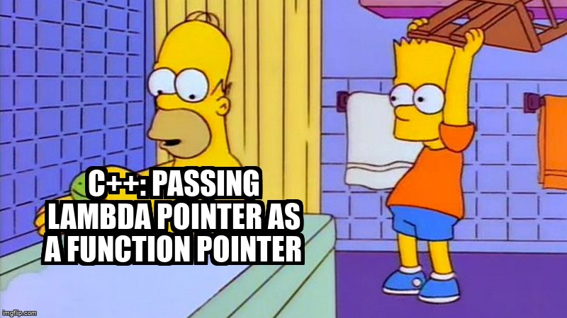overflow_meme's tweet image. C++: Passing lambda pointer as a function pointer stackoverflow.com/questions/6857… #lambda #functionpointers #pointers #cpp