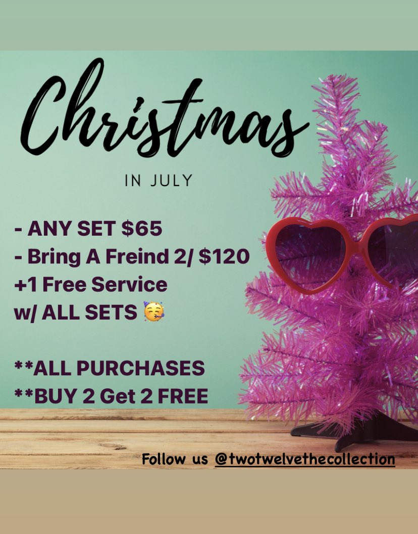 madaboutjass's tweet photo. It’s Christmas in July 🎁
Sale Ends 8/6
Link in Bio to Book 🥰
Don’t Wait Until It’s Too Late
————————————————
#repost #deals #sale #hair #lashes #mua #explre #lipgloss #blackownedbusiness #supportsmallbusiness #slay #lashtech #216hairstylist #lashgoals #miami #birthdaygirl https://t.co/JtGYALqUNn