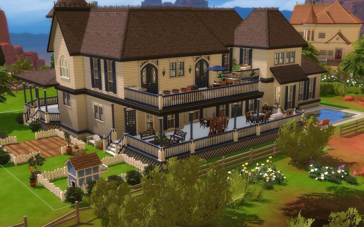 frogs_2000's tweet image. StrangerVille Retirement home: I imagine this build to be for very wealthy elderly sims to move in to, I might work on a cheaper version later 😊